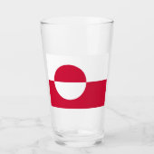 グリーンランド国旗 タンブラーグラス (正面)