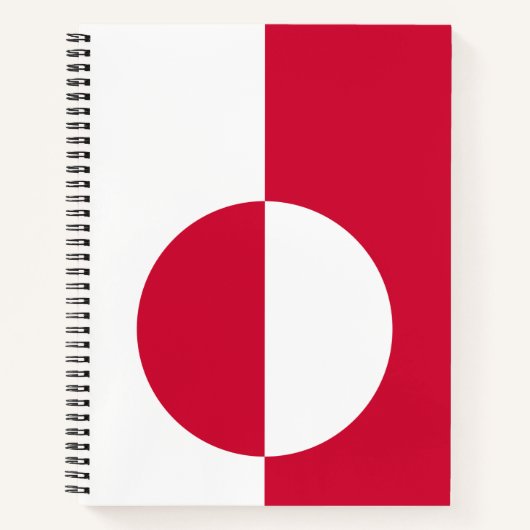 グリーンランド国旗 ノートブック (正面)