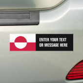 グリーンランド国旗 バンパーステッカー (車上)