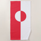 グリーンランド国旗 ビーチタオル (正面)