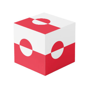 グリーンランド国旗 フォトキューブ