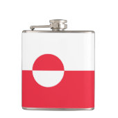 グリーンランド国旗 フラスク (正面)