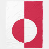 グリーンランド国旗 フリースブランケット (正面)