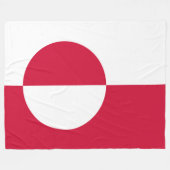 グリーンランド国旗 フリースブランケット (正面(横))