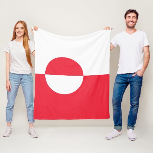 グリーンランド国旗 フリースブランケット (インサイチュ)