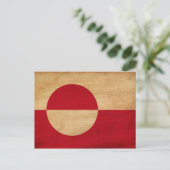 グリーンランド国旗 ポストカード (スタンド正面)