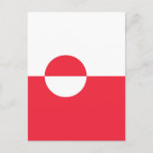 グリーンランド国旗 ポストカード (正面)