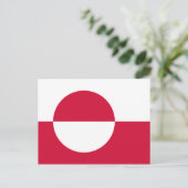グリーンランド国旗 ポストカード (スタンド正面)