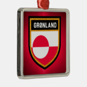 グリーンランド国旗 メタルオーナメント (右)