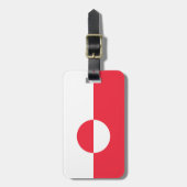 グリーンランド国旗 ラゲッジタグ (正面縦)