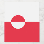 グリーンランド国旗 ワインラベル (シングルラベル)