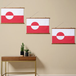 グリーンランド国旗 吊り下げ型タペストリー