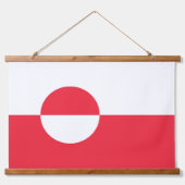 グリーンランド国旗 吊り下げ型タペストリー (正面)