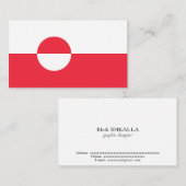 グリーンランド国旗 名刺 (正面/裏面)