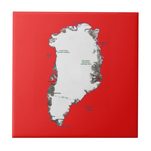 グリーンランド地図タイル タイル (正面)