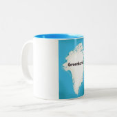 グリーンランド地図 ツートーンマグカップ (正面左)