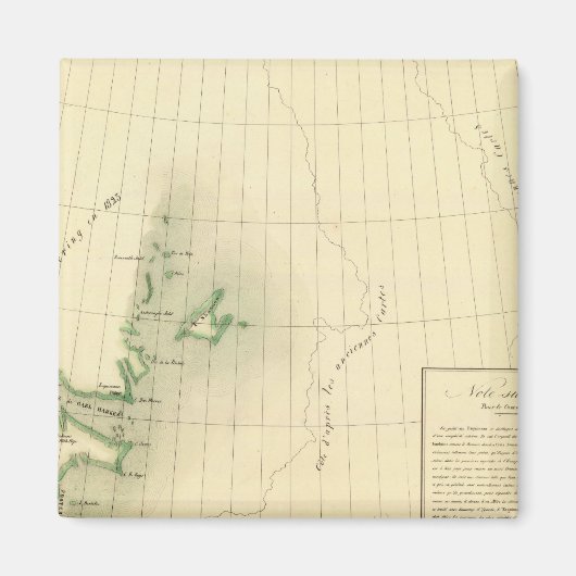 グリーンランド地図 マグネット (正面)