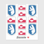 グリーンランド州の記号/腕と旗のコート シール (シート)