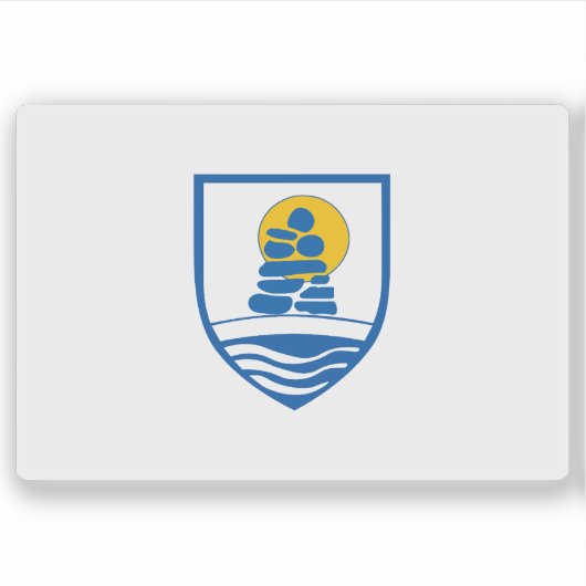 グリーンランド州サーマーソーク市旗 シール (正面)