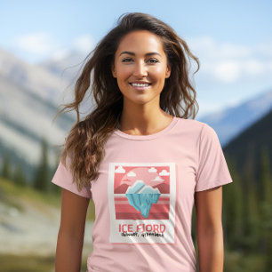 グリーンランド州ピンク・イルリサットに位置する氷河氷山 Tシャツ