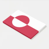 グリーンランド州旗の付いたメモ ポストイット (アングル)