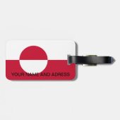 グリーンランド州旗の付いた荷札 ラゲッジタグ (裏面横)