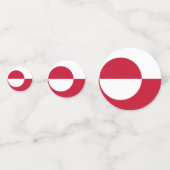 グリーンランド州旗を持つテーブル紙吹雪 コンフェッティ (正面)