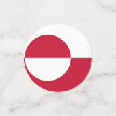 グリーンランド州旗を持つテーブル紙吹雪 コンフェッティ (スモール正面)