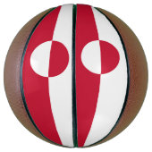 グリーンランド州旗を持つフルサイズバスケットボール バスケットボール (縦)