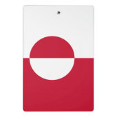 グリーンランド州旗を持つミニクリップボード ミニクリップボード (裏面)