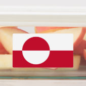 グリーンランド州旗を持つ愛国的なラベル ラベル (貼付)