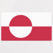グリーンランド州旗を持つ愛国的なラベル ラベル (デザイン1)