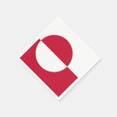 グリーンランド州旗を持つ愛国的な紙のナプキン スタンダードカクテルナプキン (角)