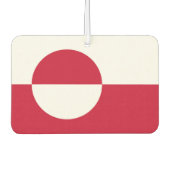 グリーンランド州旗を持つ車の空気のリフレッシュ カーエアーフレッシュナー (正面)