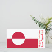 グリーンランド州旗,グリーンランドからのハッピーホリデー シーズンカード (スタンド正面)