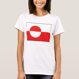 グリーンランド州旗xマップTシャツ Tシャツ
