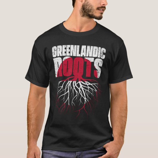 グリーンランド州根グリーンランド州旗 Tシャツ (正面)