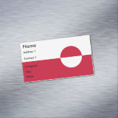 グリーンランド旗付き名刺マグネット マグネット名刺 (インサイチュ)