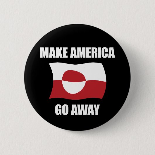 グリーンランド旗 Make America Go Away トランプ反対 缶バッジ (正面)