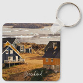 グリーンランド村、風光明媚な写真 キーホルダー (裏面)