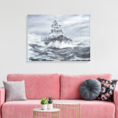 グリーンランド沖のビスマルク1900時間5月23日 キャンバスプリント (インサイチュ (リビング))