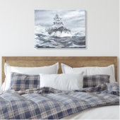 グリーンランド沖のビスマルク1900時間5月23日 キャンバスプリント (インサイチュ (寝室))