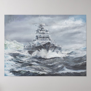 グリーンランド沖のビスマルク1900時間5月23日 ポスター