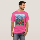 グリーンランド油彩画自然 Tシャツ (正面フル)