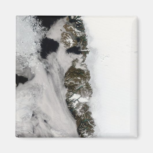 グリーンランド西海岸沿いのまろやかな池 マグネット (正面)