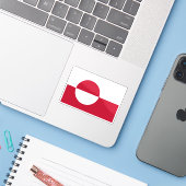 グリーンランド諸島国旗またはグリーンランド諸島国旗 シール (ノートパソコンとiPhone)