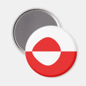 グリーンランド魚目国旗の磁石 マグネット (正面/裏面)