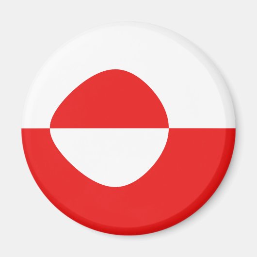 グリーンランド魚目国旗の磁石 マグネット (正面)