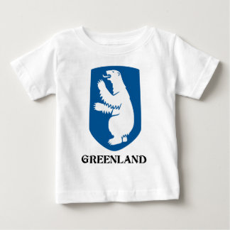 グリーンランド-または旗紋章か記号または紋章付き外衣 ベビーTシャツ