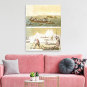 グリーンランド:クジラの魚釣りとシールの狩り、'L キャンバスプリント (インサイチュ (リビング))